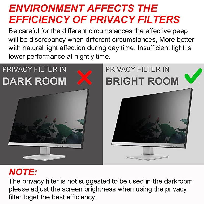 Protect Computer Privacy 30 Inch 169 Aspect Ratio Computer Privacy Screen Protector Privacy Filter for Square Computer Monitor AntiGlare We Offer 2 Different 30 Filter Sizes