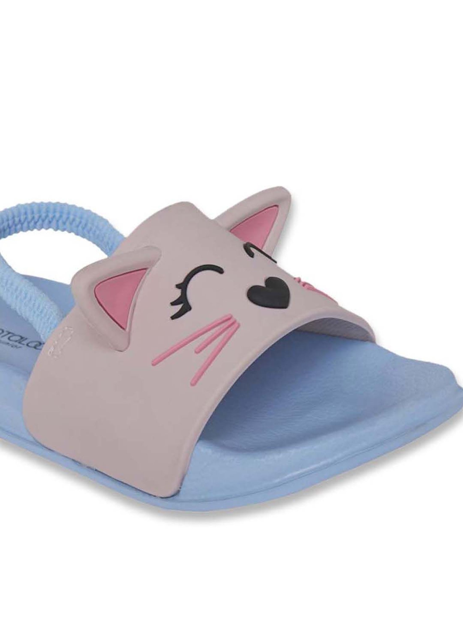 Pantaloons Junior Pink & Blue Back Strap Sandals