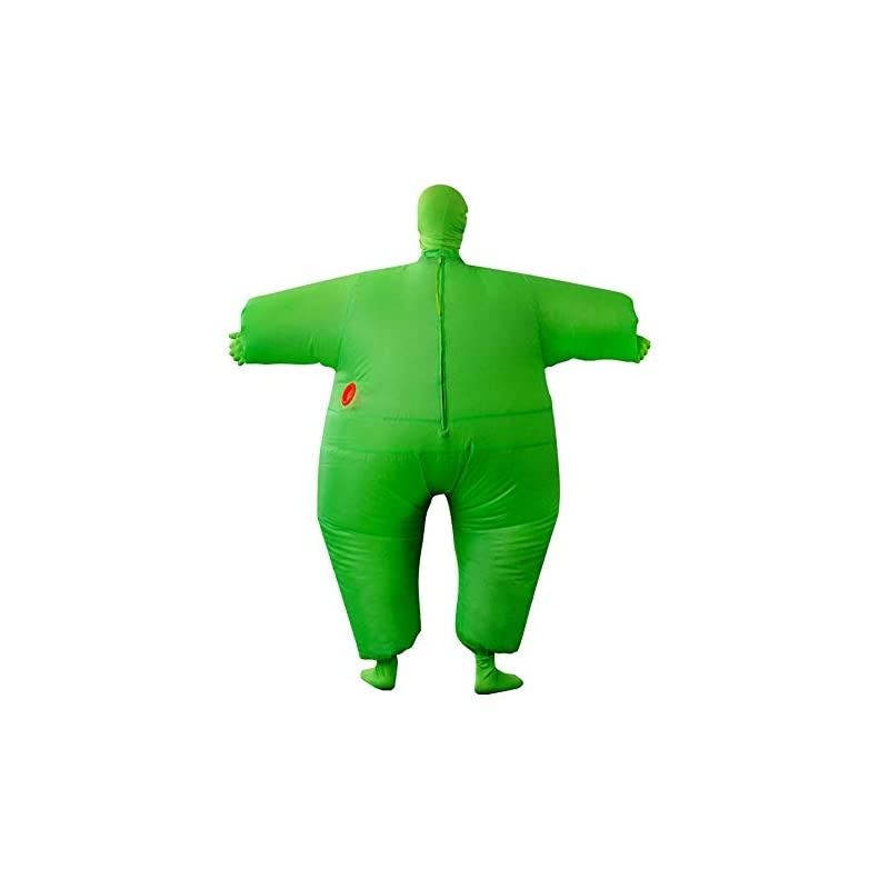 Adult Inflatable Full Body Jumpsuit Cosplay Costume Halloween Blow Up for Party Toy Green