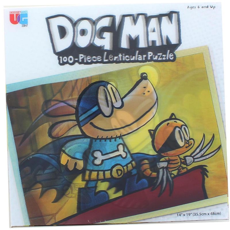 University Games Dog Man Adventures 100 Piece Lenticular Jigsaw Puzzle