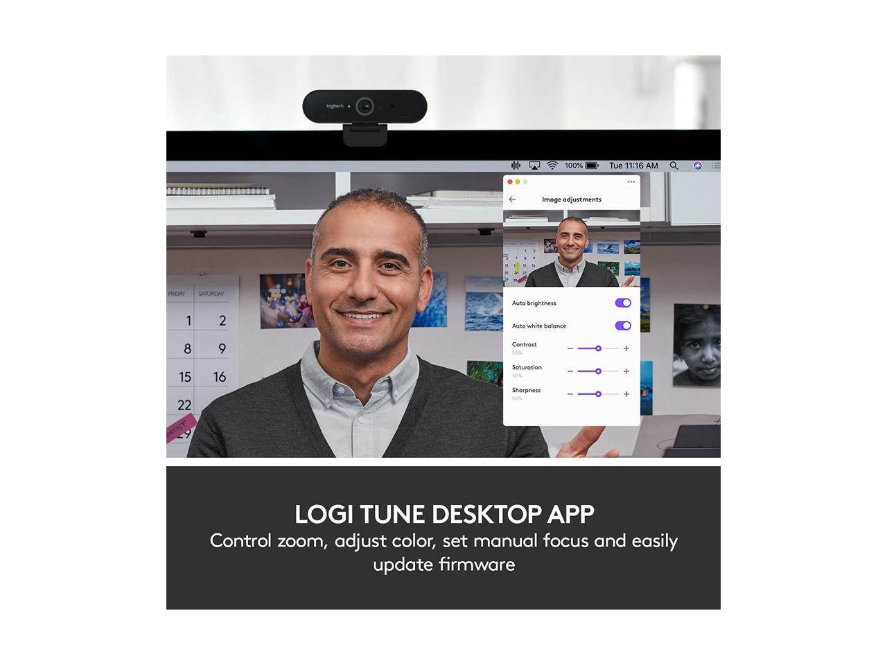 Logitech BRIO C1000e 4K HD Webcam for Video Conferencing, Recording, and Streaming