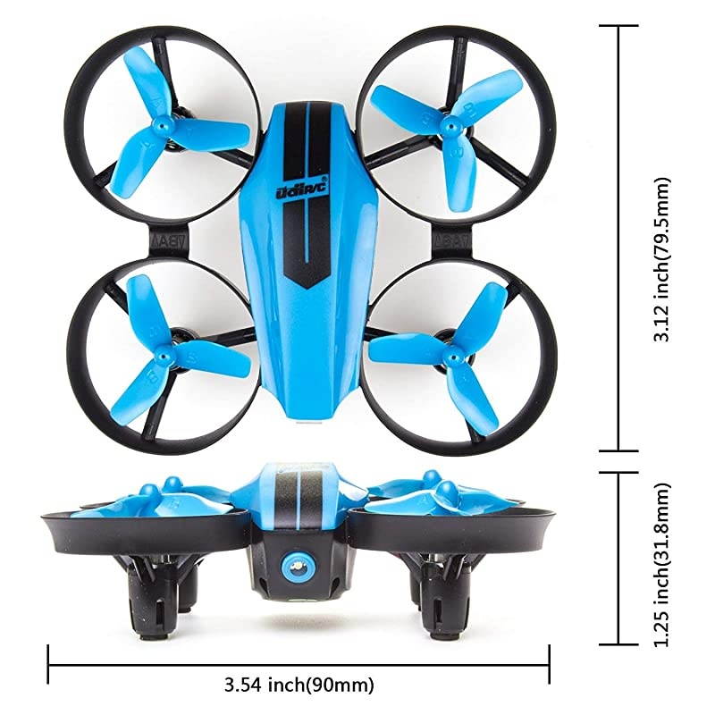 U46 Mini Drone for Kids 24Ghz RC Drones with Auto Hovering Headless Mode Nano Quadcopter Blue