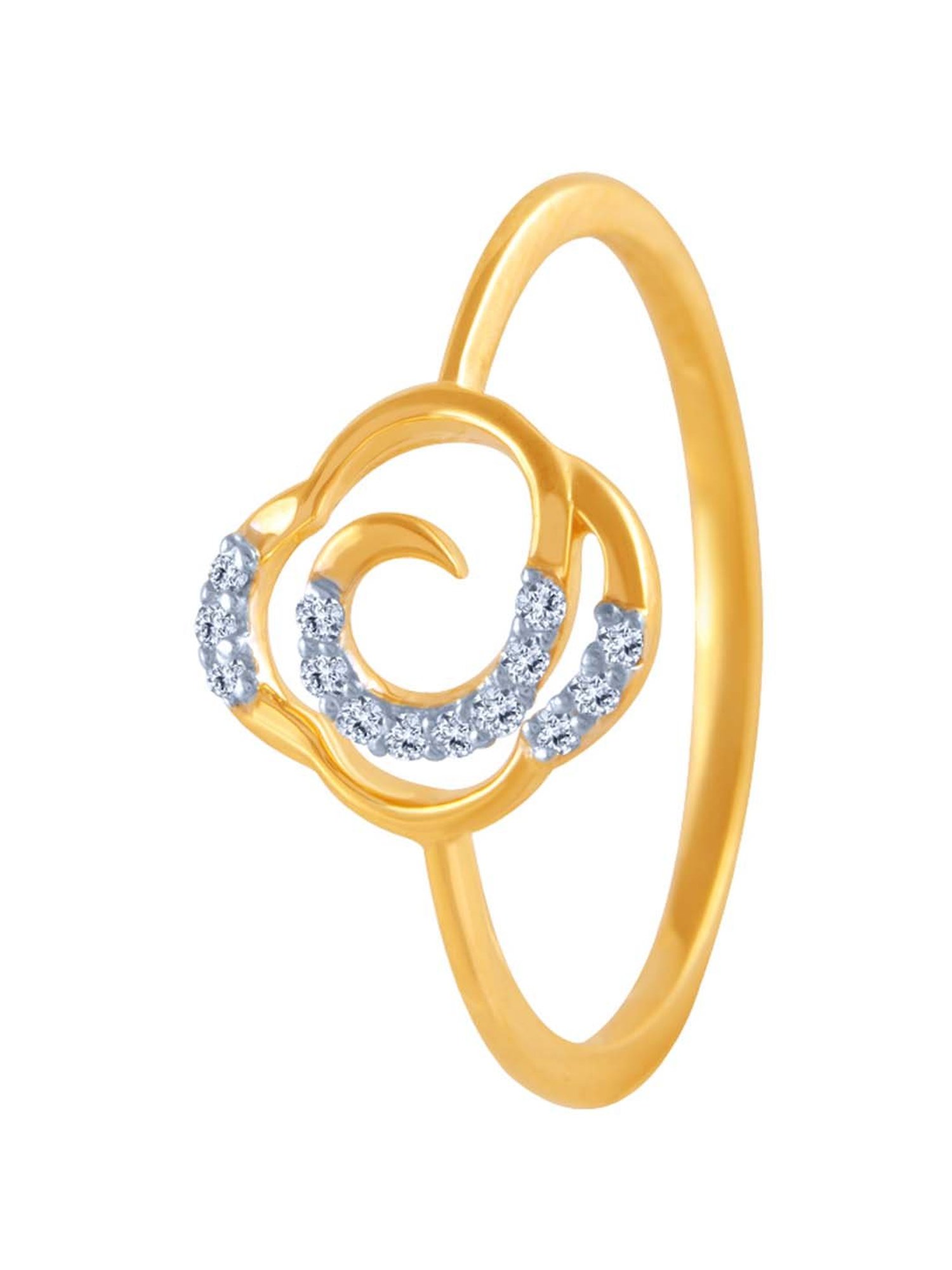 Mia By Tanishq Nature's Finest 14k Yellow Gold Radiant Sp Elegance Diamond Ring