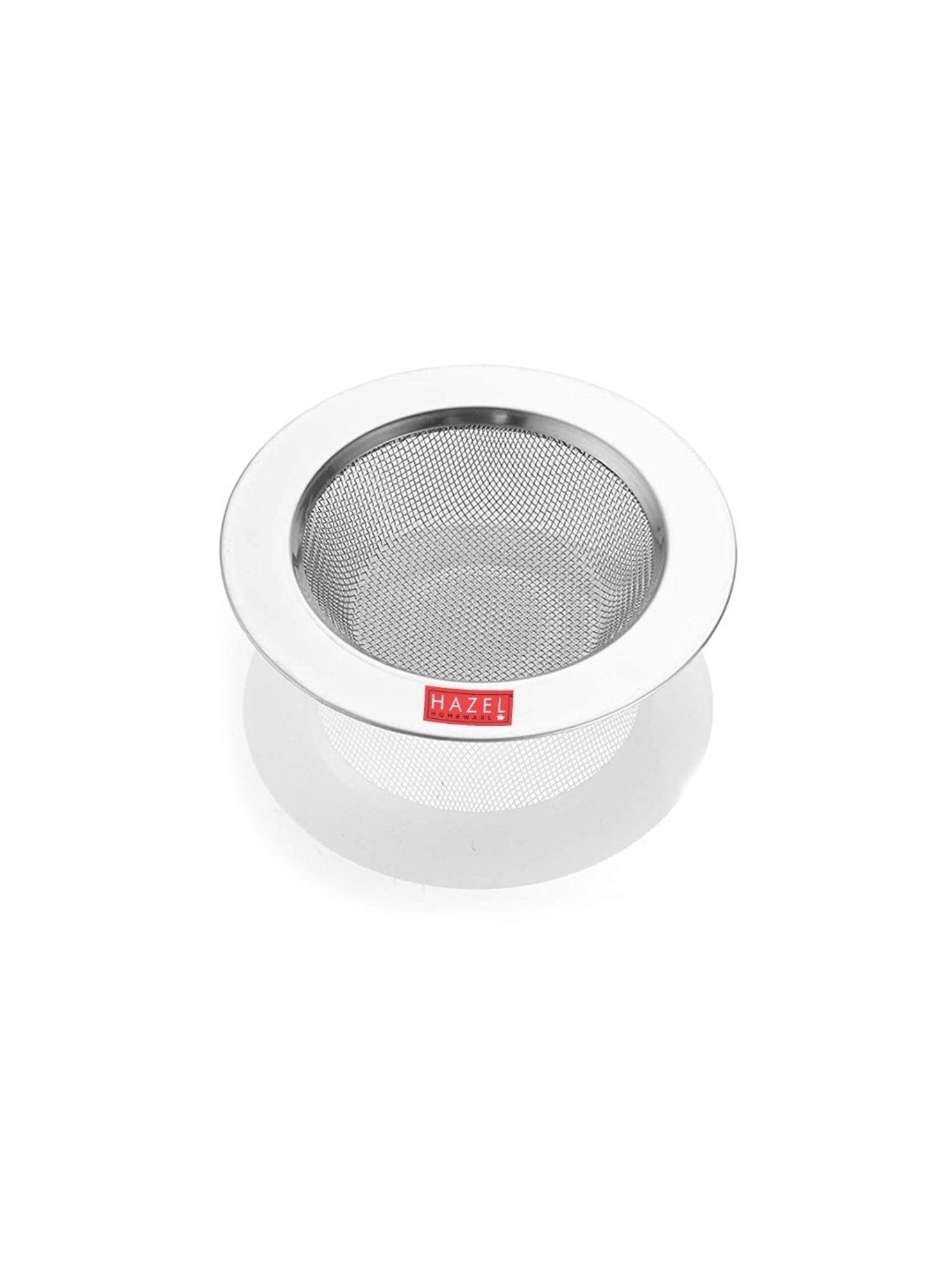 HAZEL Silver Stainless Steel Kitchen Sink Strainer, Wash Basin Drainer Filter (Dia: 9.3 cm)
