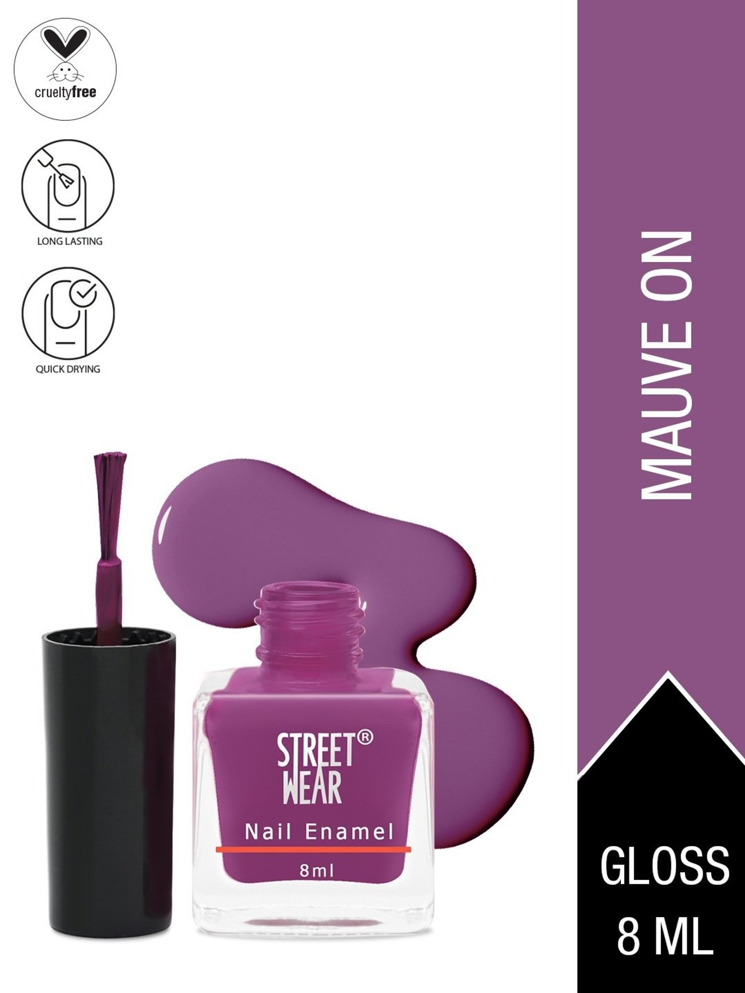 Street Wear Gloss Nail Enamel Mauve On - 8 ml