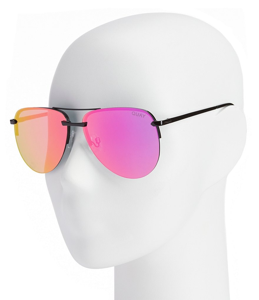 Quay Australia The Playa Round Aviator Sunglasses
