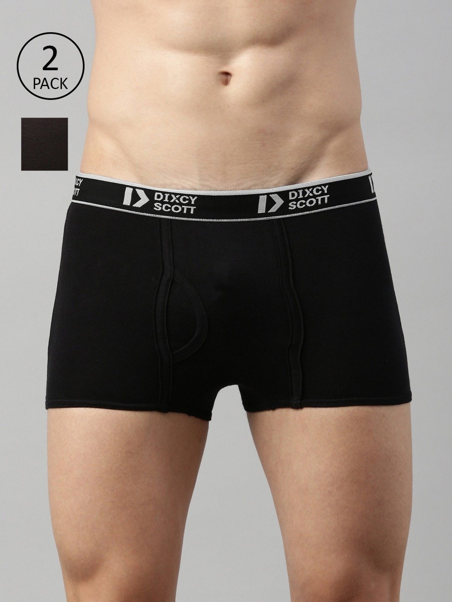 Dixcy Scott Originals Multi Cotton Regular Fit Trunks - Pack Of 2