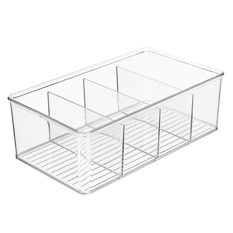 mDesign Plastic Office Storage Organizer Bin Box, 2 Pack - Clear
