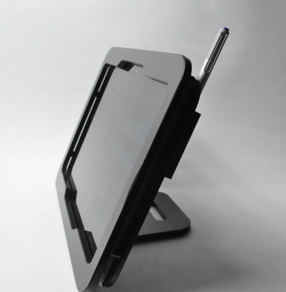 MS Surface Pro 3 Clear Acrylic Desktop Stand for Store Display, Show Display, Kiosk, POS