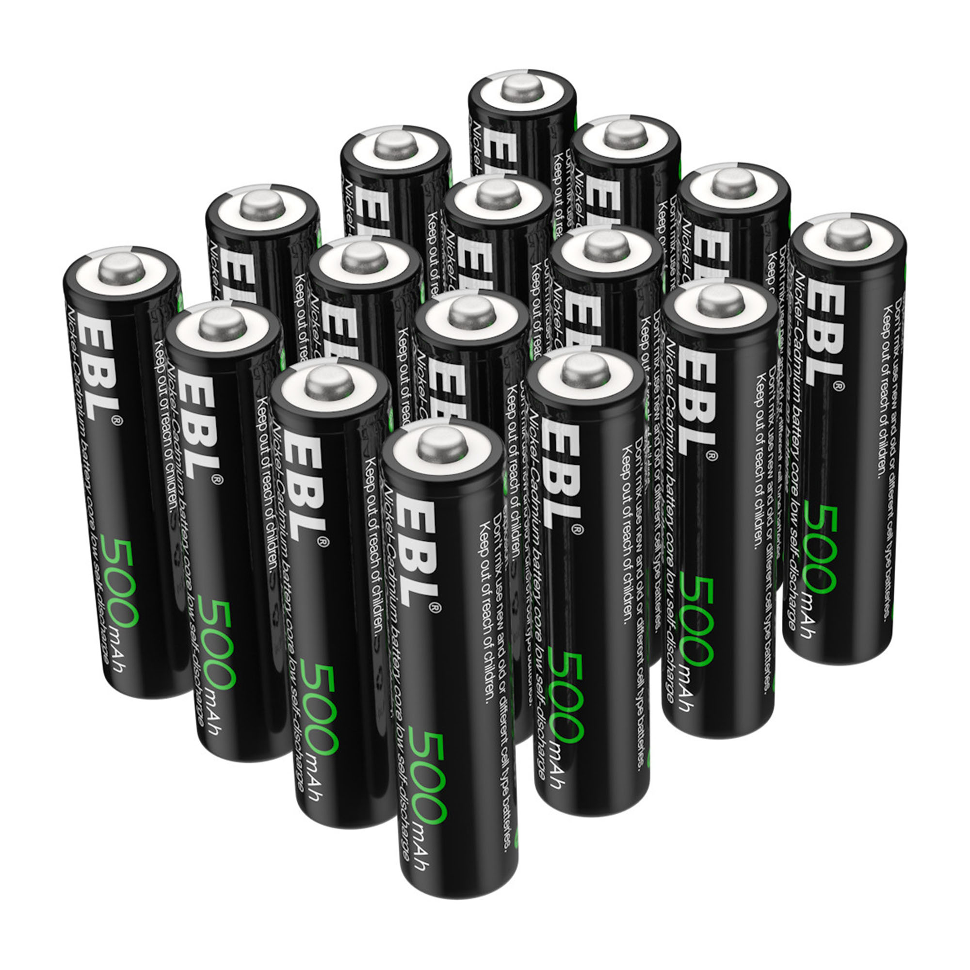 EBL 8 Pcs AAA 1.2V Rechargeable Batteries 500mAh Ni-Cd Battery for TV Keyboards