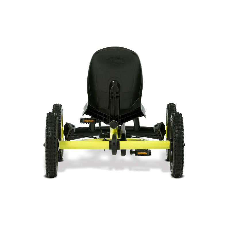 BERG Buddy Cross Kids Pedal Go Kart Ride On Toy with Bucket Seat and Steering Wheel, Black & Yellow