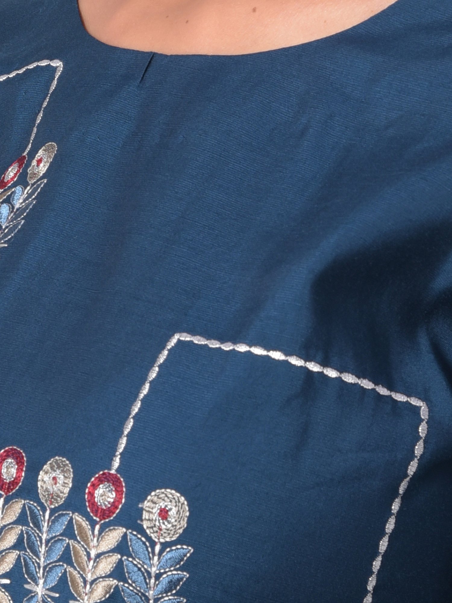 Dollar Missy Blue Embroidered Kurta With Pants