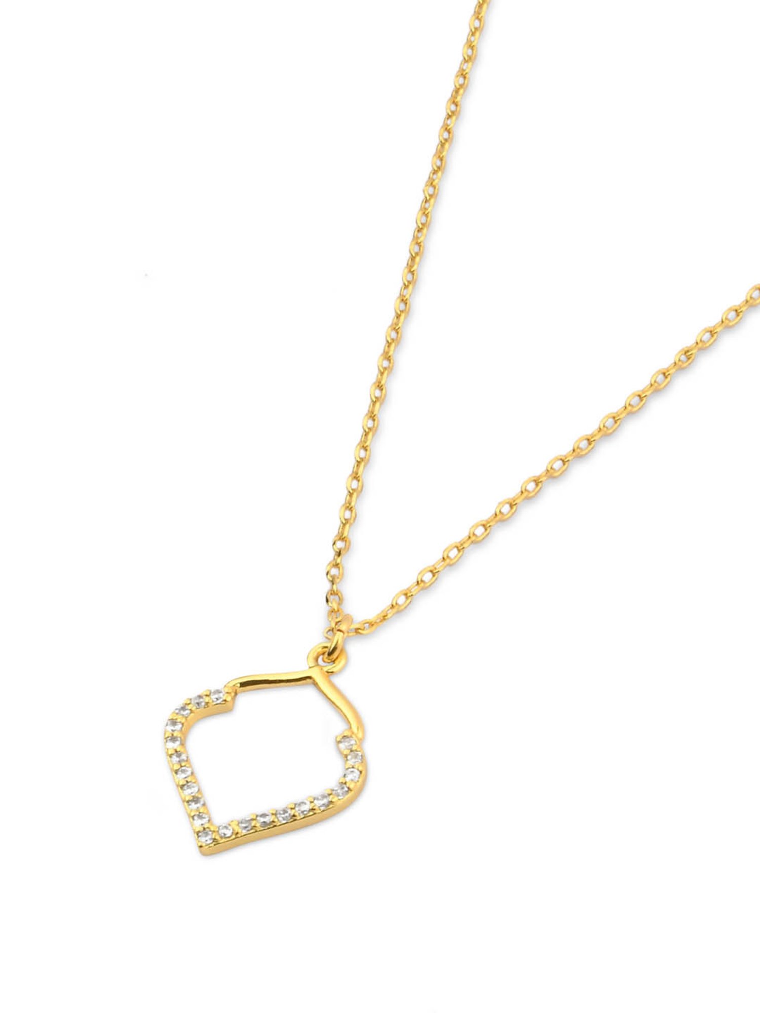 Accessorize London Z Real Gold-plated CZ Pendant Necklace for Women