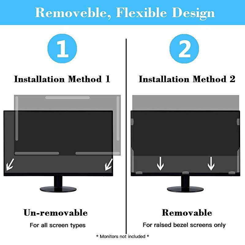 Inch Monitor Privacy Filter -Anti Glare Screen Protector Compatible Diagonal " Widescreen Desktop and All-in-One Monitor with 16:10 Aspect Ratio Screen[16.1" W x 10.1" H]