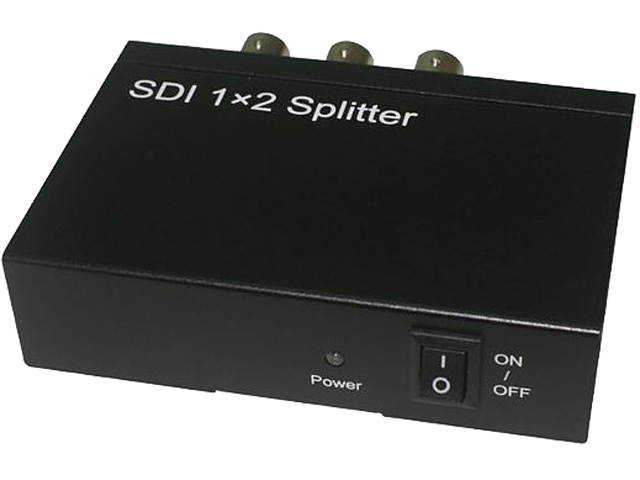XtremPro 66004 SDI Splitter 1x2 Supports 3G-SDI, HD-SDI, SD-SDI Signals, up to 1080p & 394ft / 120M, 1 input 2 outputs w/ AC adapter - Black