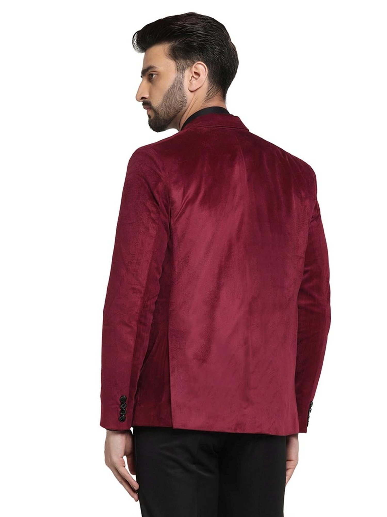 Vastramay Black Regular Fit Blazer