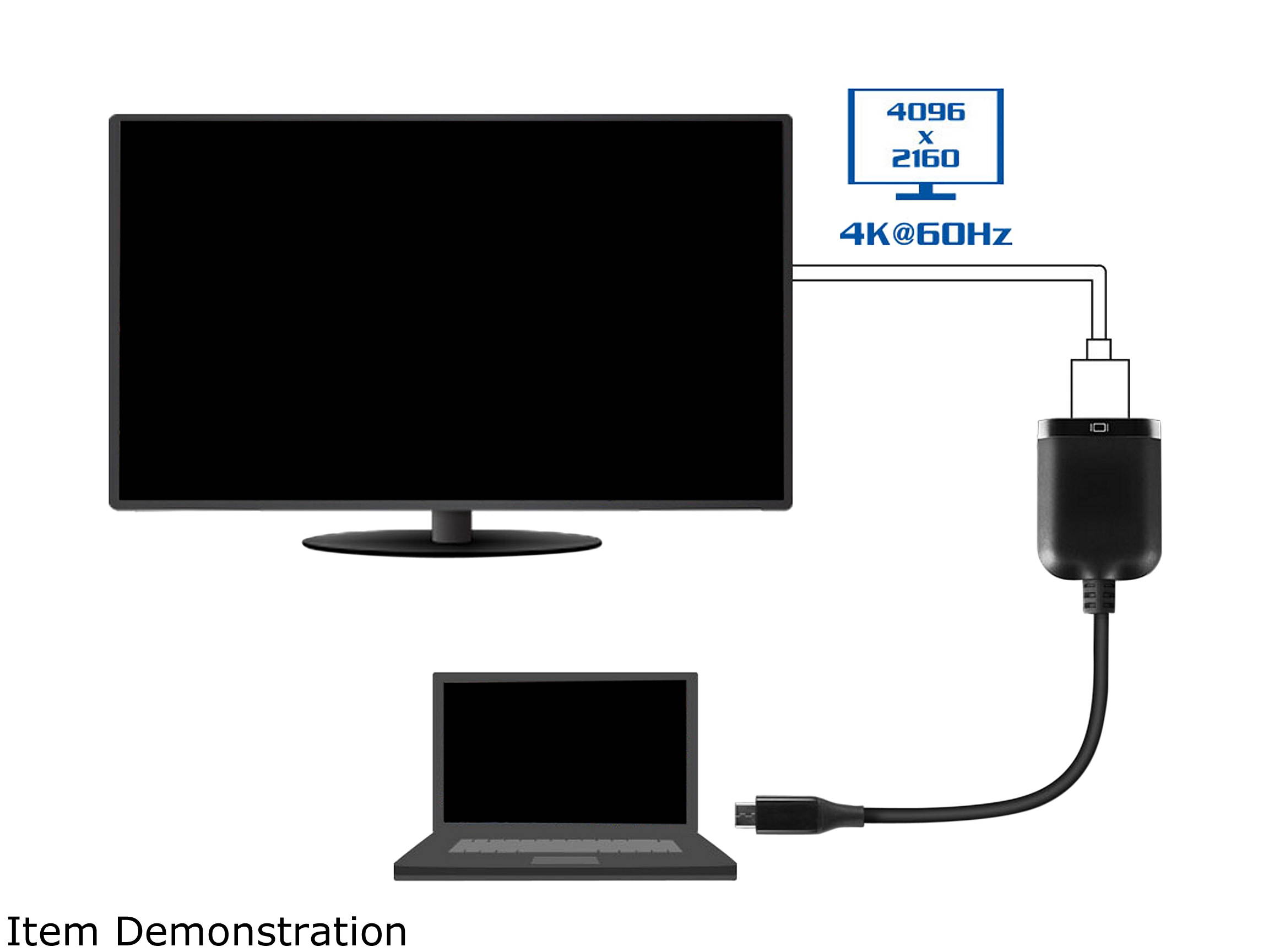 VANTEC CB-CU300DP12 VLink USB-C To DisplayPort&trade; 1.2 4K/60Hz Active Adapter