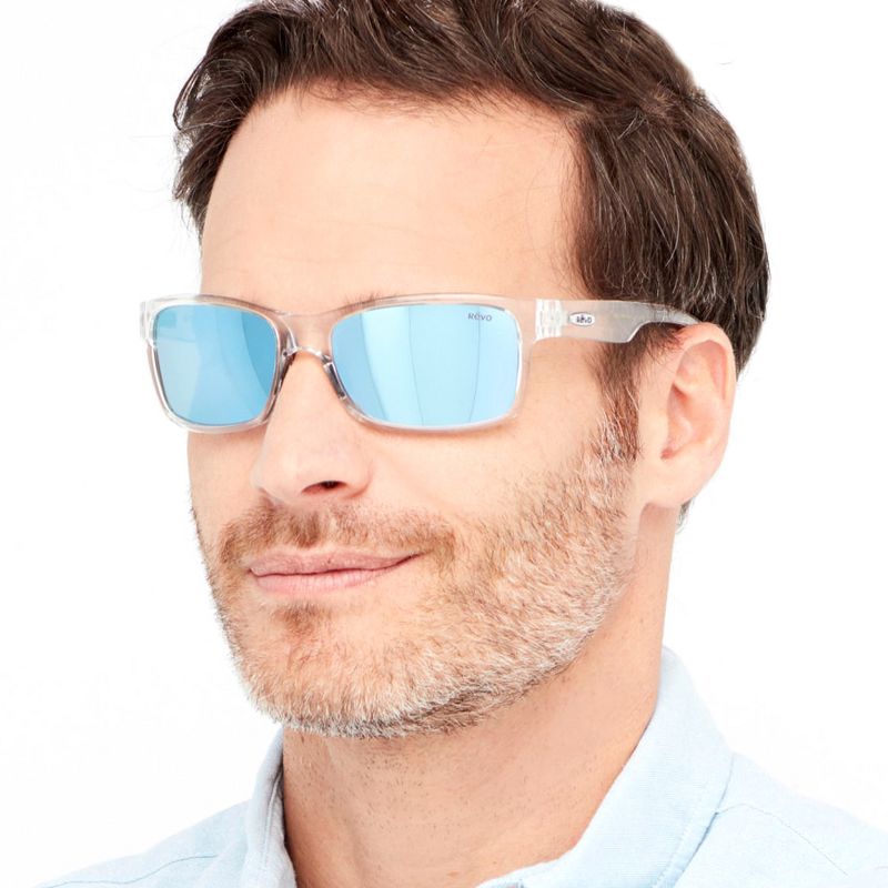 Revo Crawler RE 1027 02 GO Unisex Rectangle Polarized Sunglasses Matte Tortoise 59mm