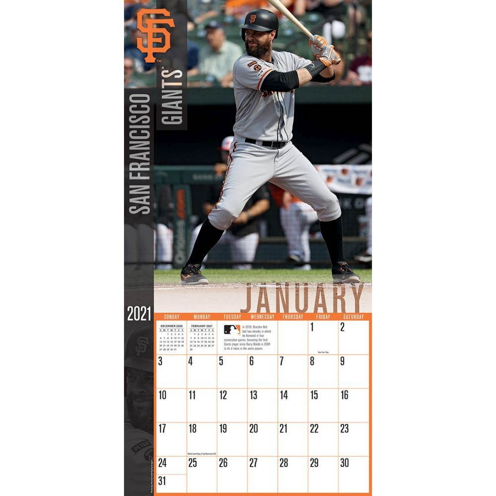 Turner Licensing,  MLB San Francisco Giants Mini Wall Calendar 2021