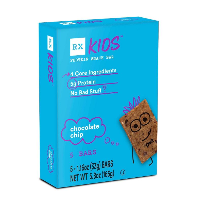 RX Kids Chocolate Chip Protein Snack Bars - 5.8oz/5ct