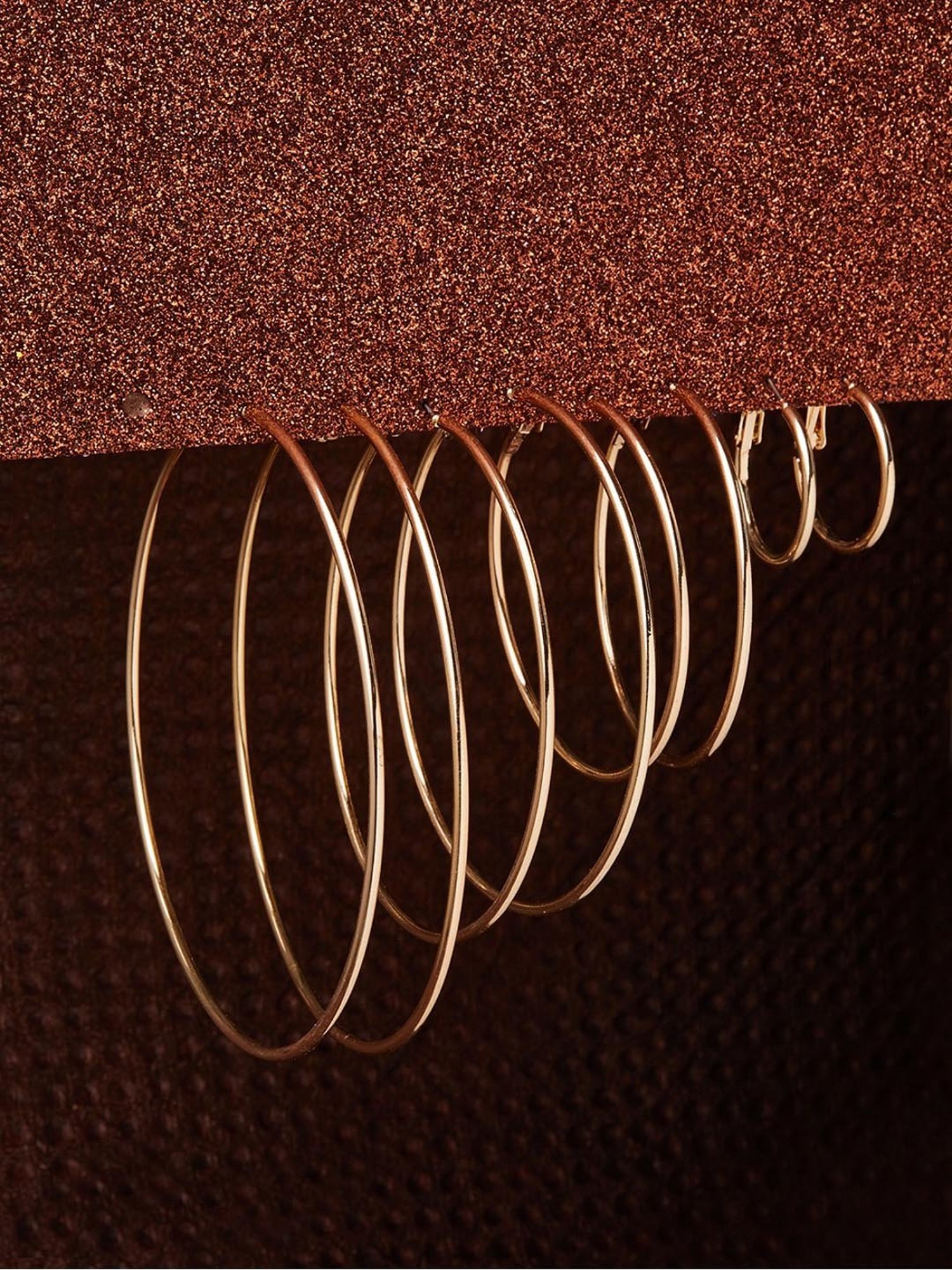 Accessorize London Golden Hoop Earrings (Set of 4)