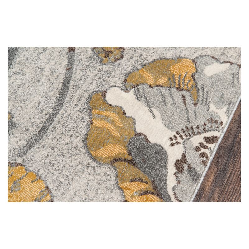 2'x3' Floral Loomed Accent Rug Gray - Momeni