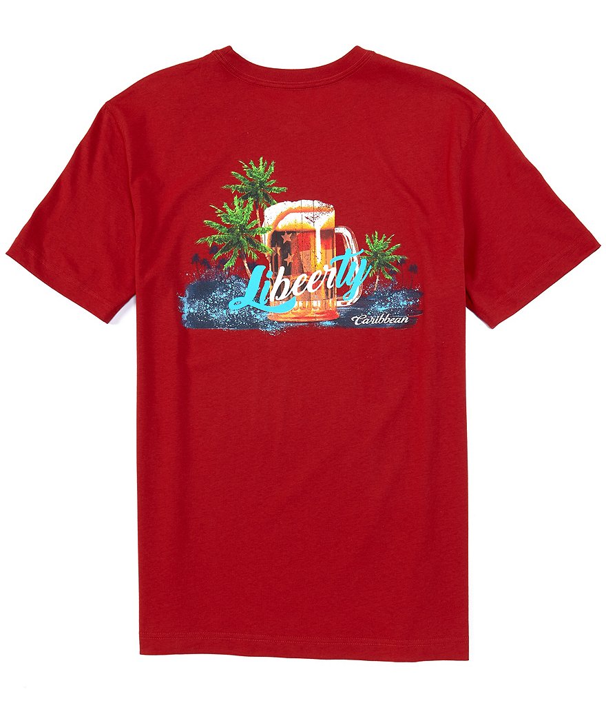 Caribbean Liberty Short-Sleeve Screen Print Tee