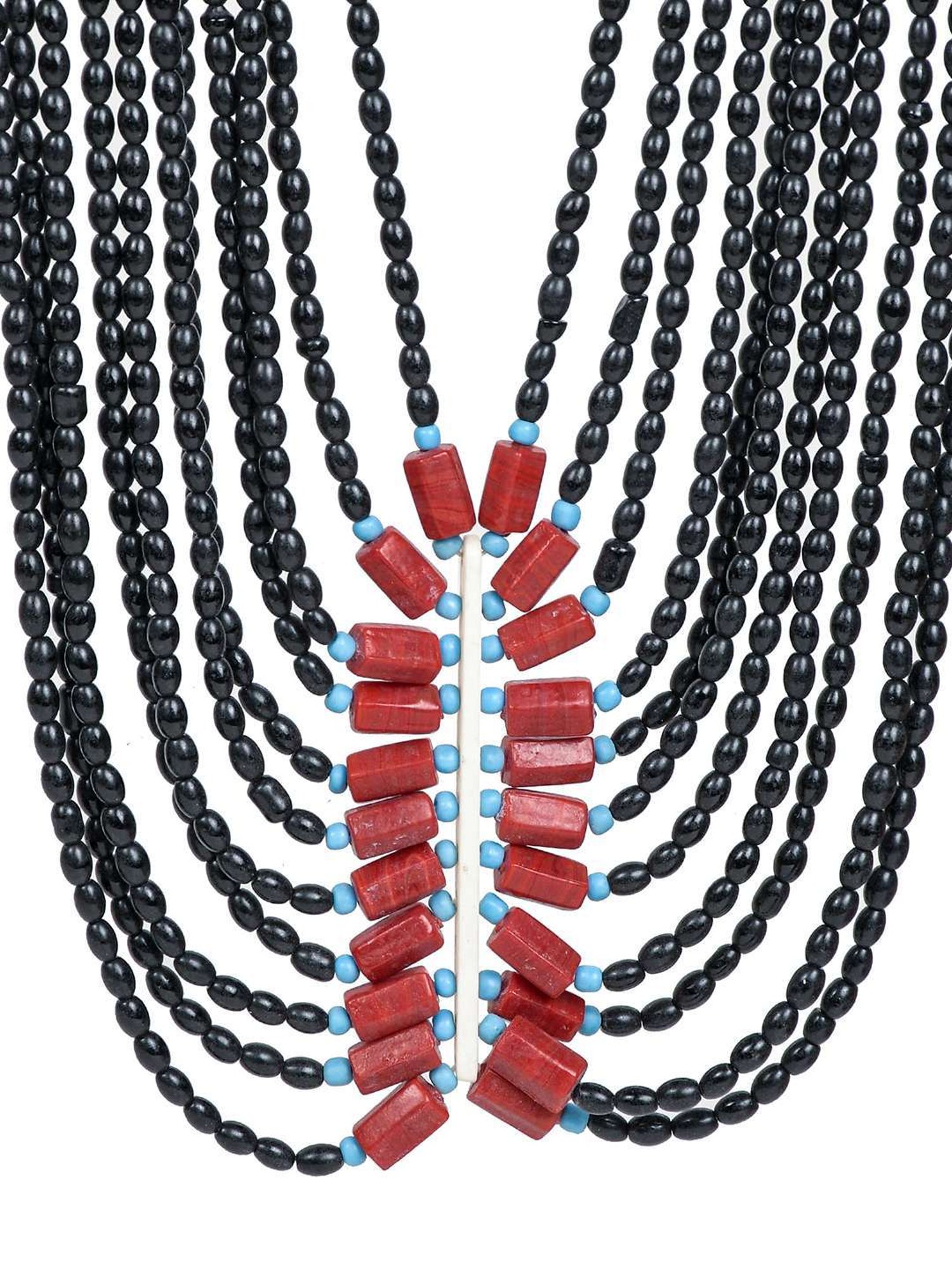 Imli Street Multicolor Vintage Naga Beaded Tribal Necklace