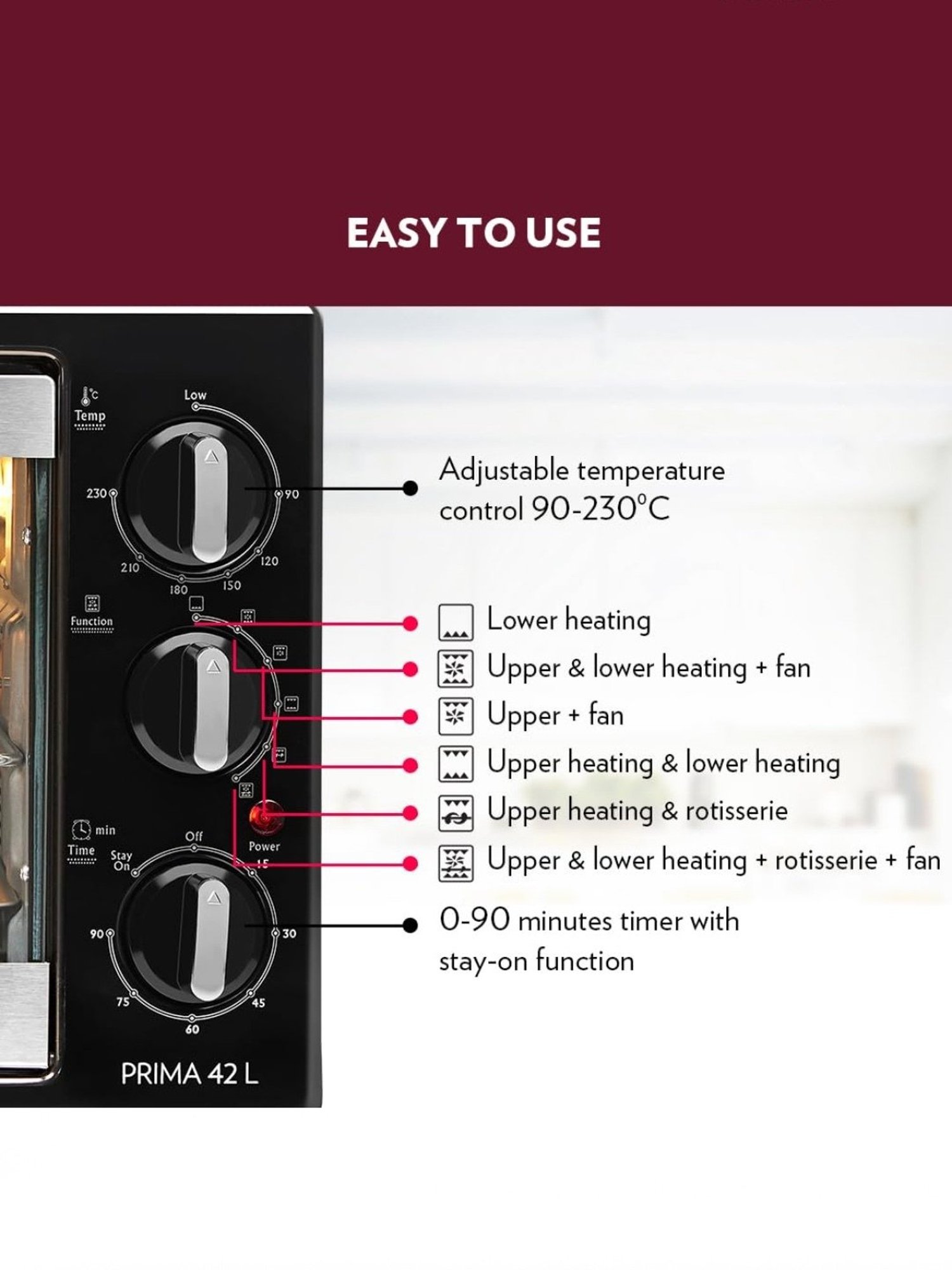 BLACK+DECKER 1280W 19L Oven Toaster Grill