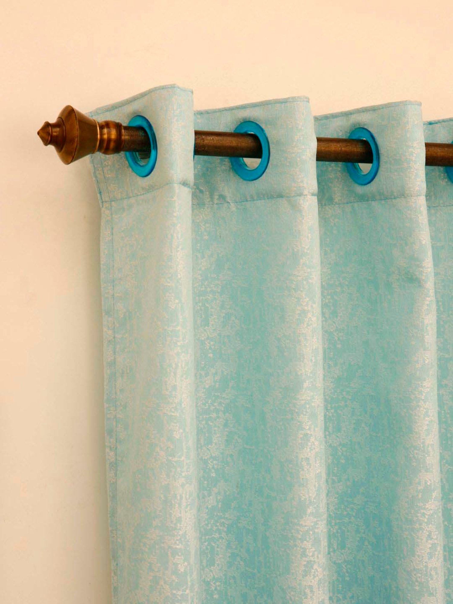 Ariana Aqua Polyester 5 Ft. Window Curtain