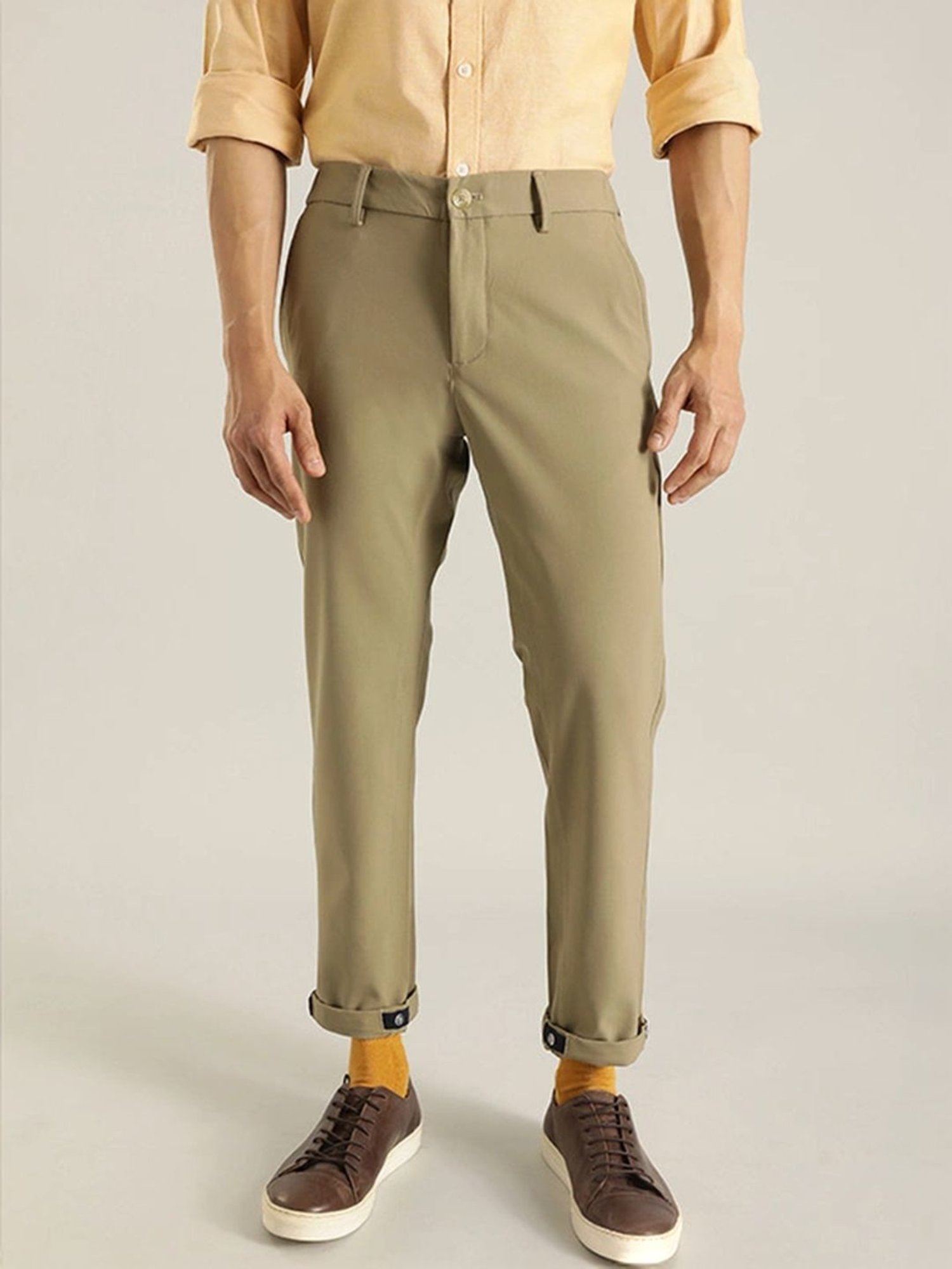 Indian Terrain Khaki Slim Fit Chinos