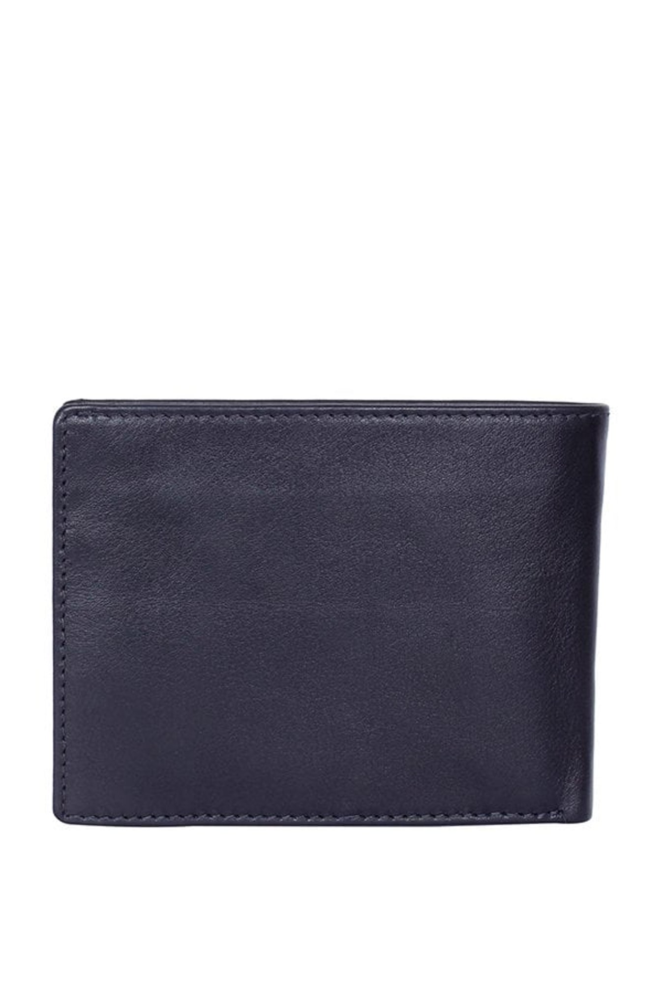 Kara Black Solid Leather Bi-Fold Wallet