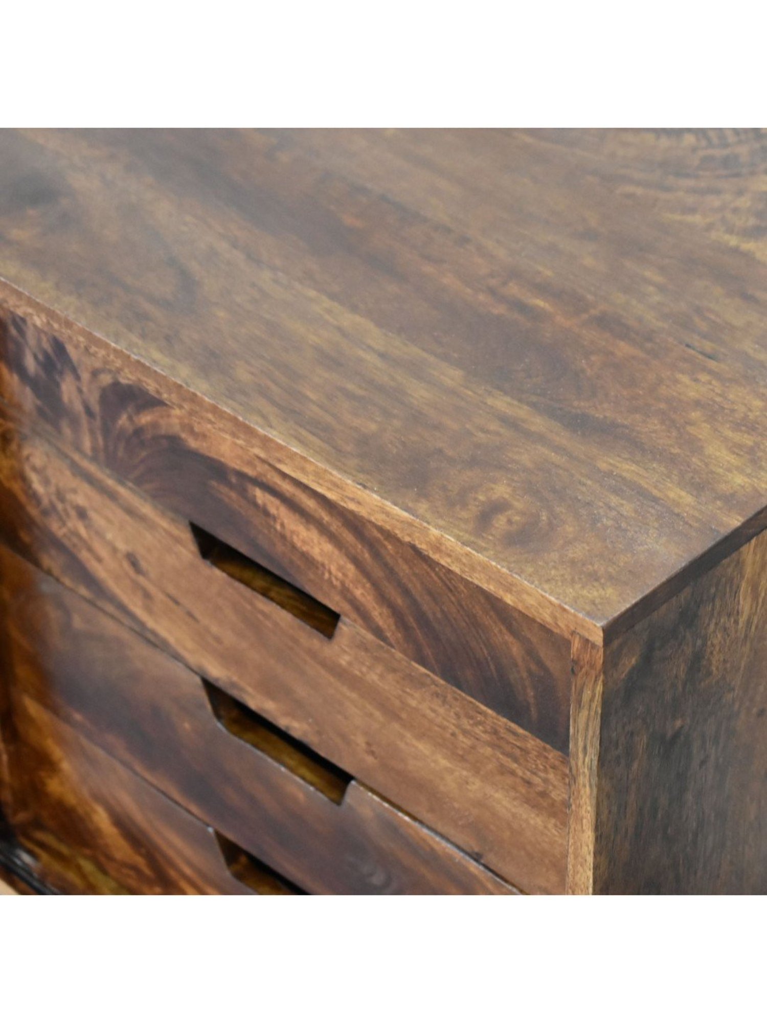 Artisan Furniture Chestnut Sliding Brown Wood Cabinet