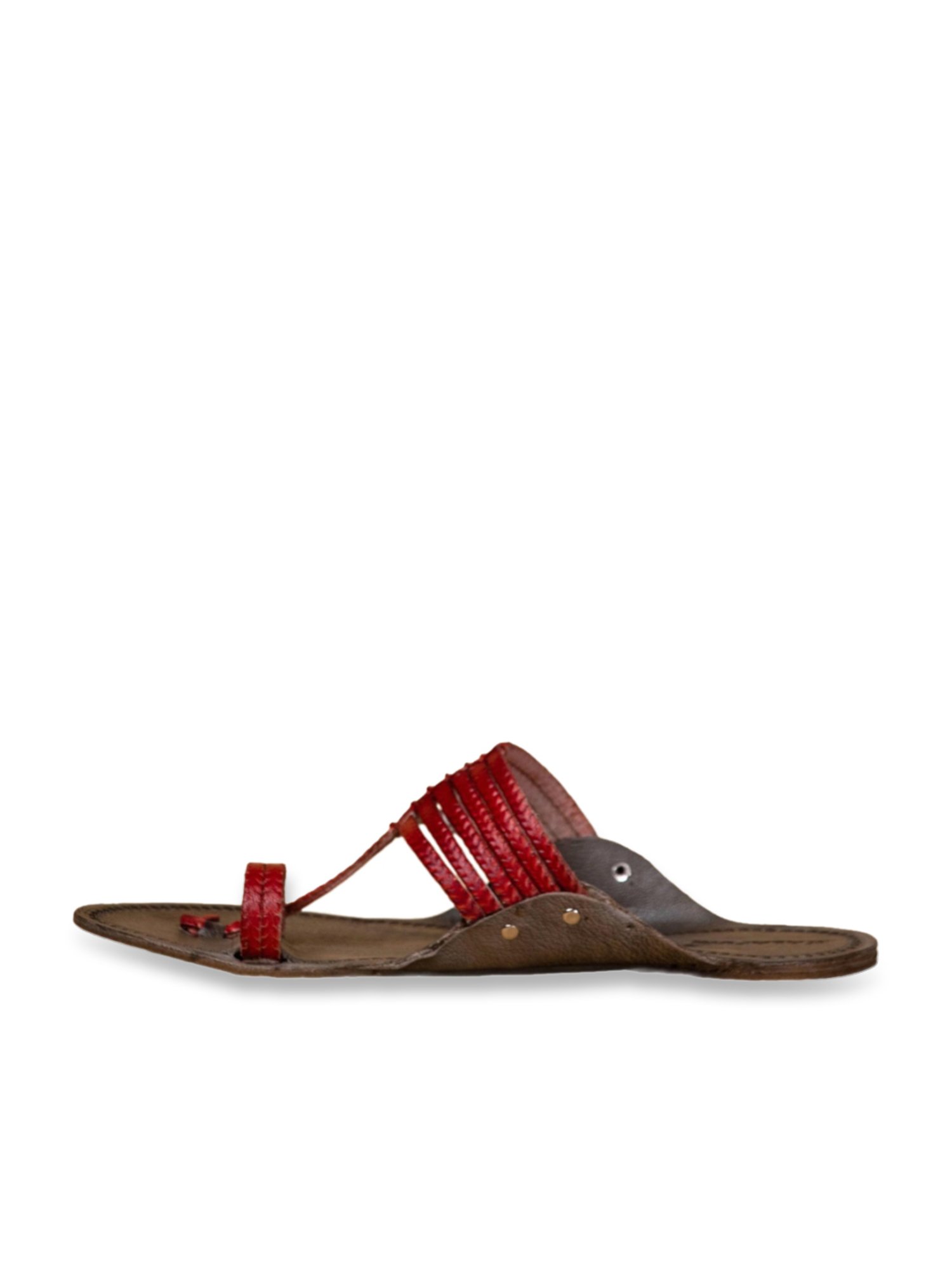 Kalapuri Men's Grey Kolhapuri Sandals
