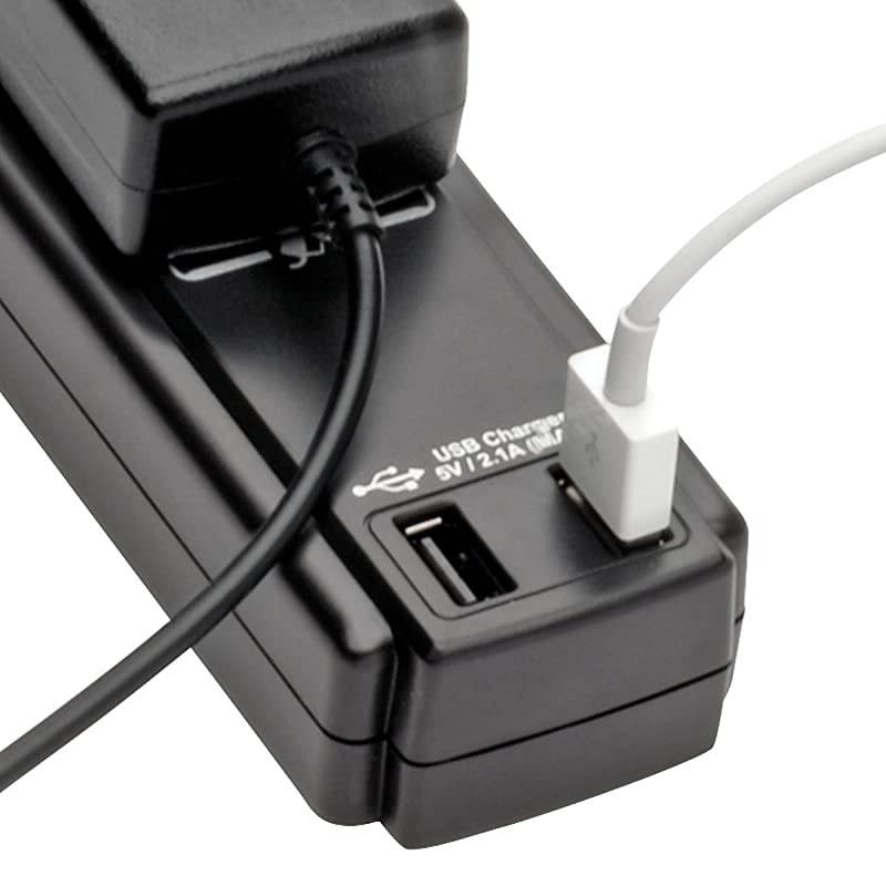 6 Outlet Surge Protector Power Strip 6ft Cord 990 Joules Dual USB Charging INSURANCE TLP606USBB