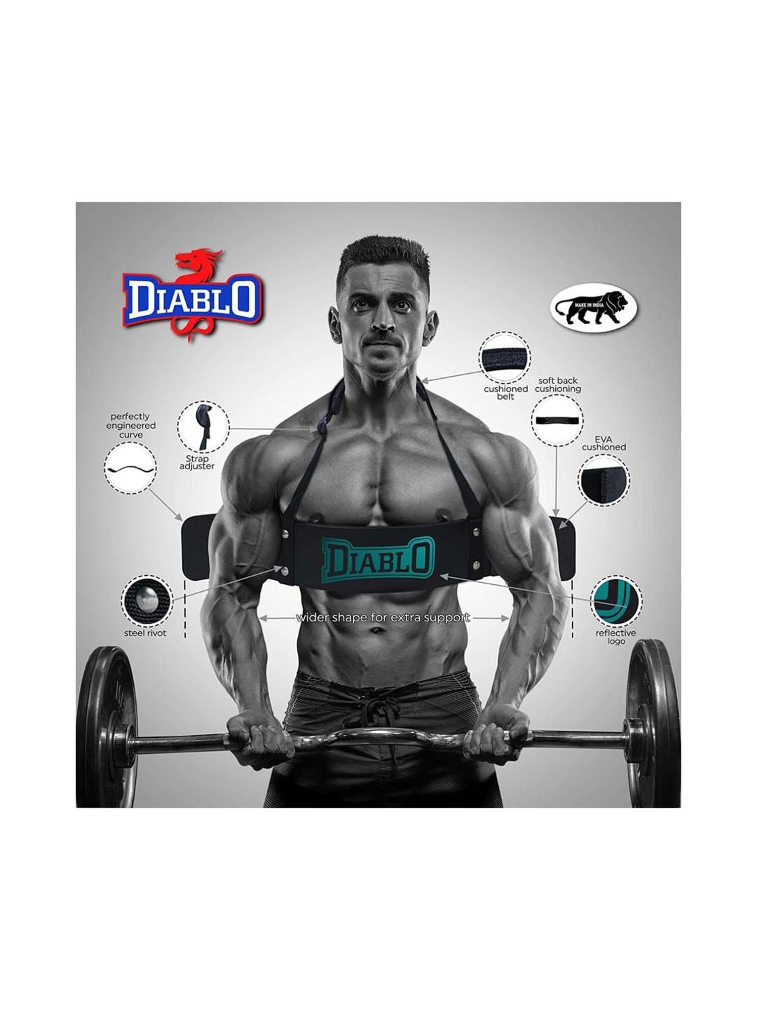 Diablo Core Black & Green Arm Blaster Padded Straps