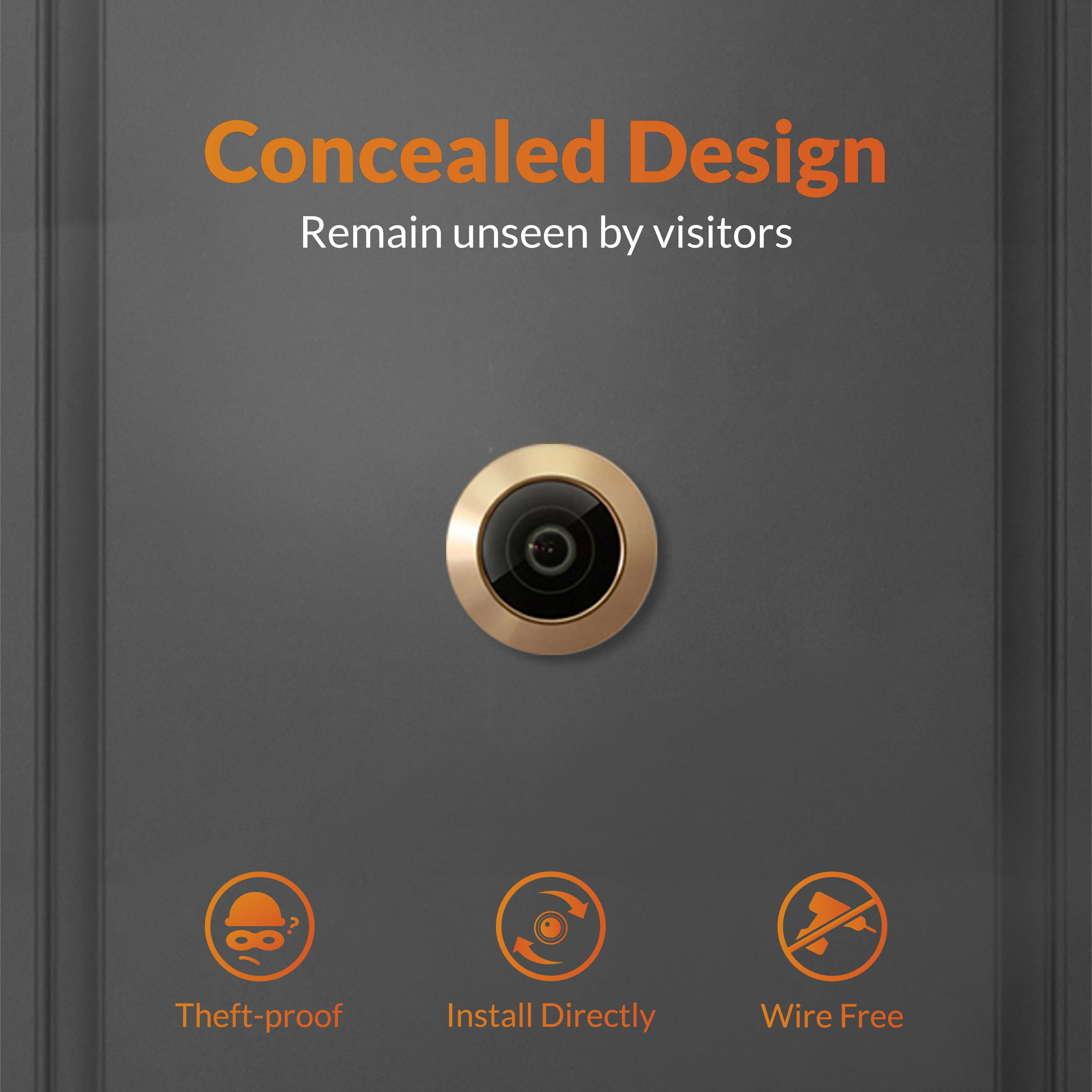 Brinno Front Door Peephole Security Camera SHC500 &ndash; Theft Proof Design &ndash; Superior Battery Life &ndash; No Motion Detection &ndash; No Smartphone Necessary - Quick, Easy Installation