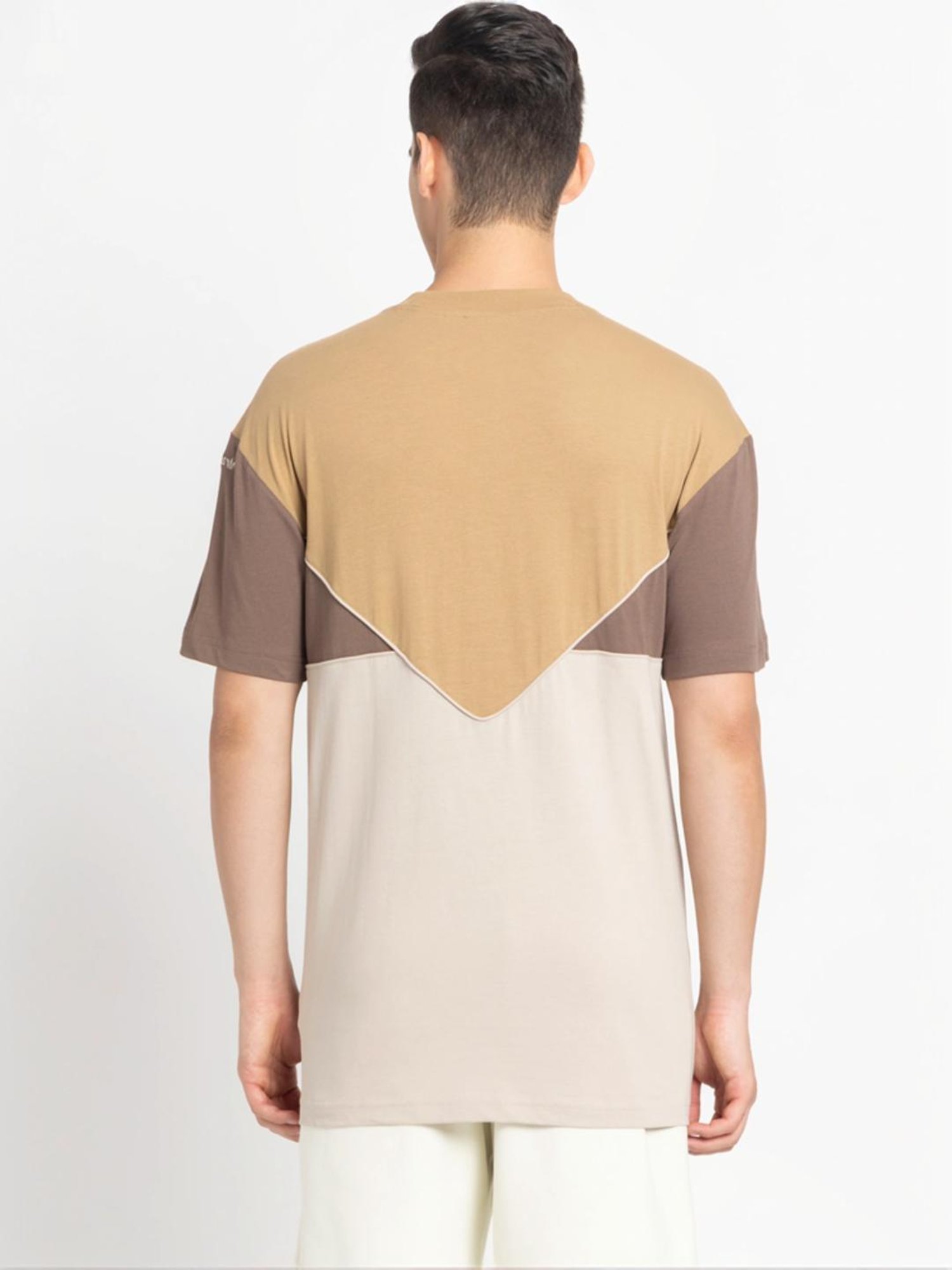 Adidas Originals Brown Cotton Regular Fit Printed T-Shirt