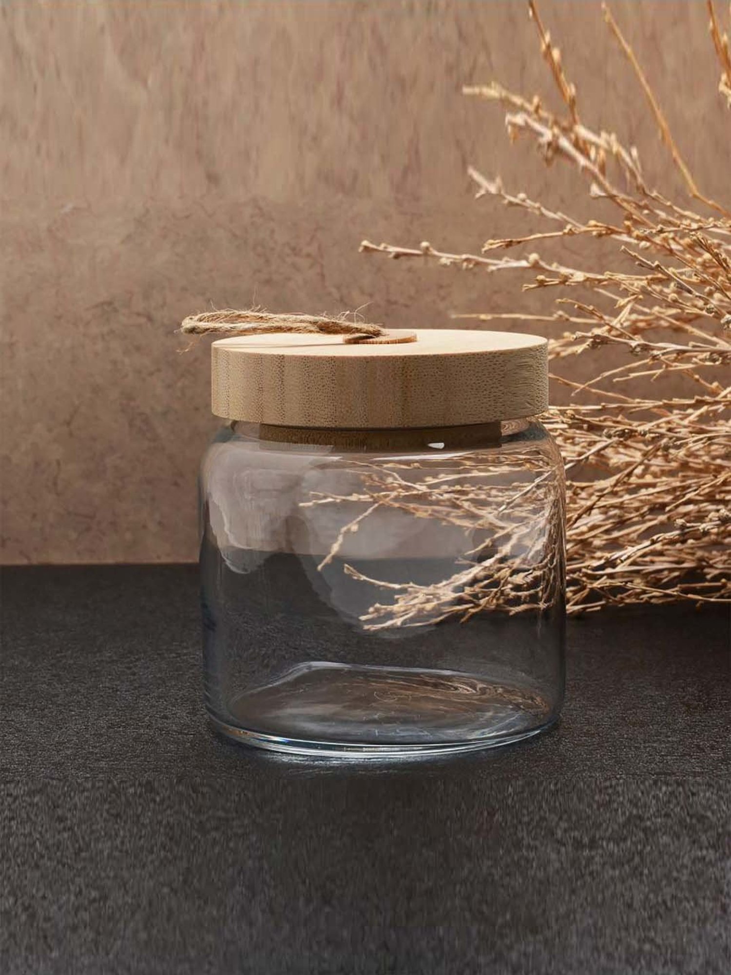 Pasabahce Transparent Woody Jar (0.575 L) - Set of 2