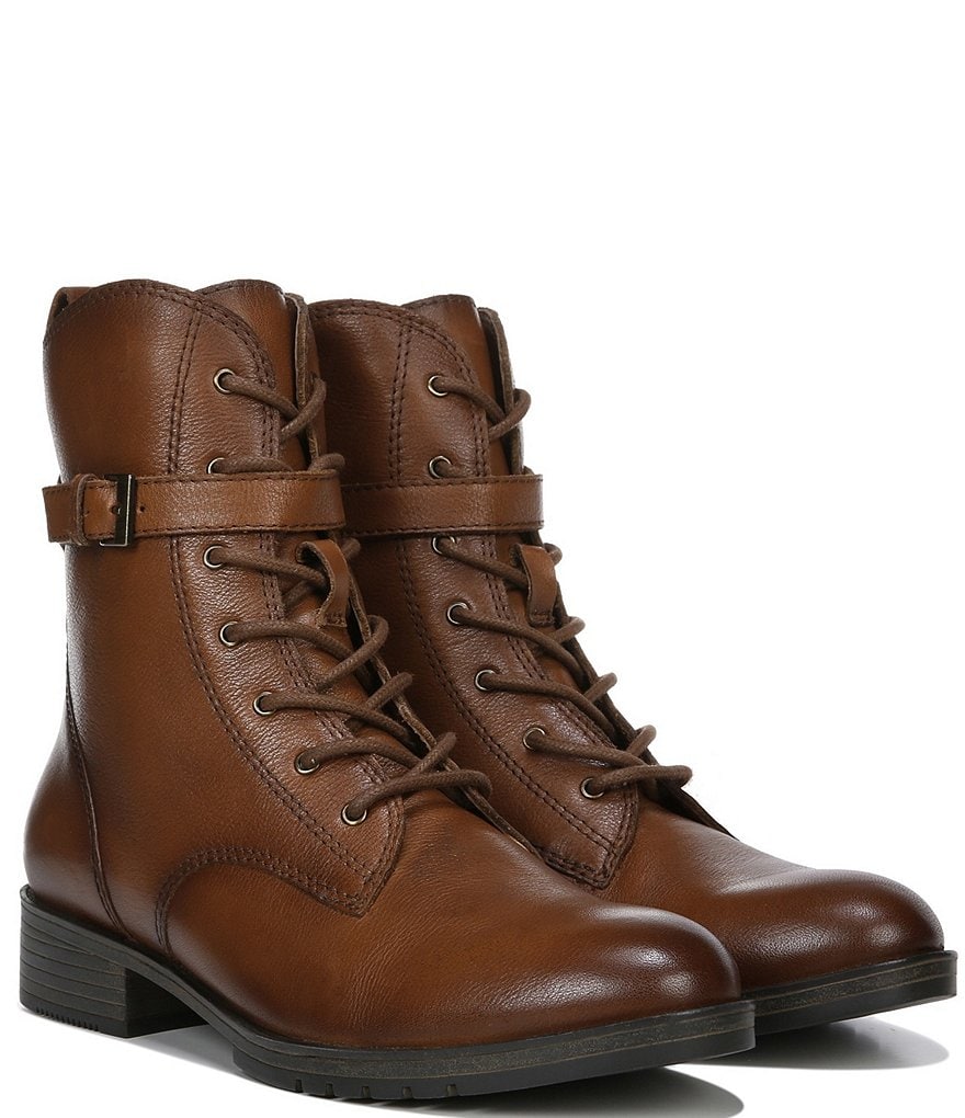 Naturalizer Sycamore Leather Moto Block Heel Booties