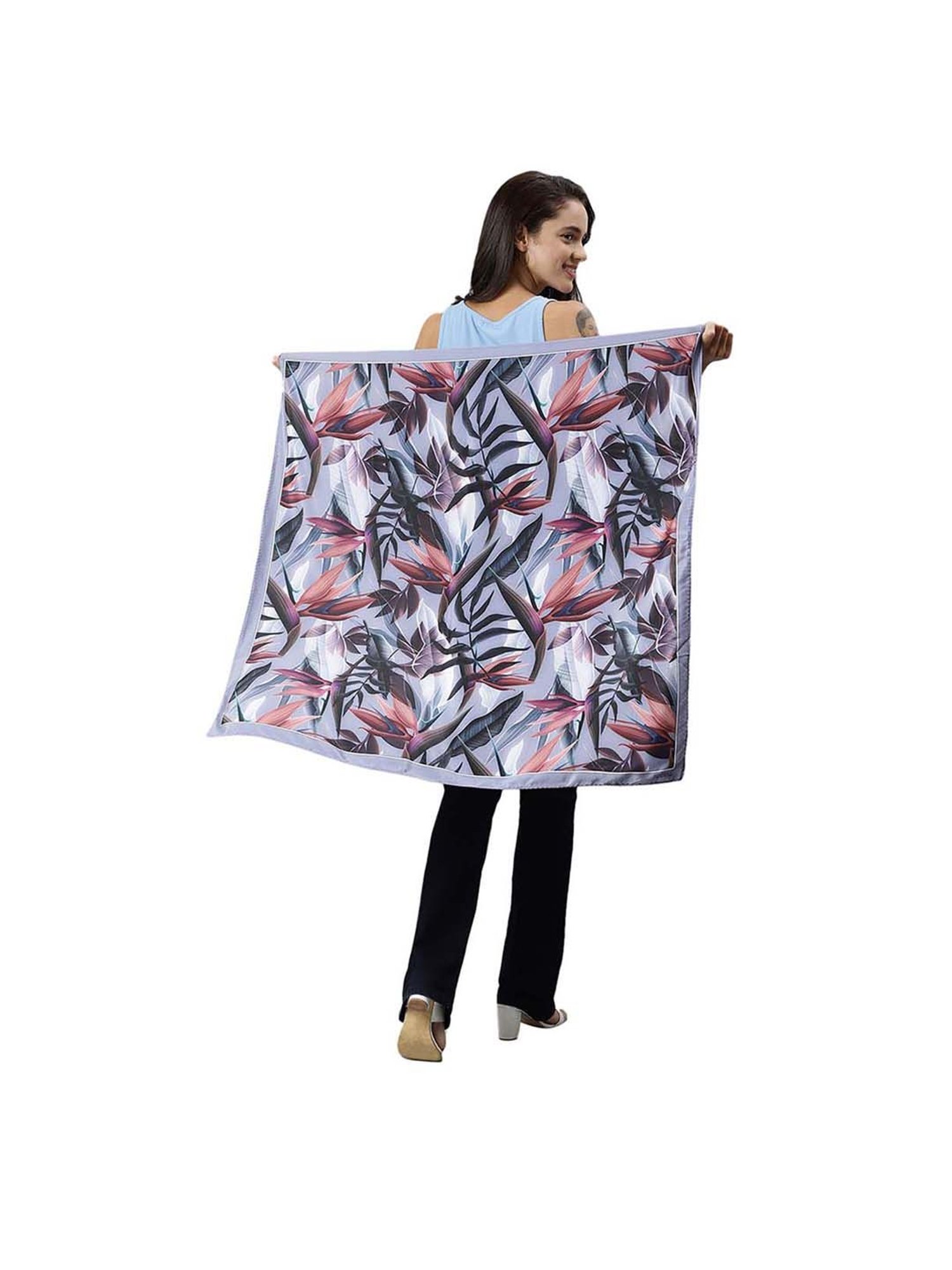 Tossido Purple Printed Stole