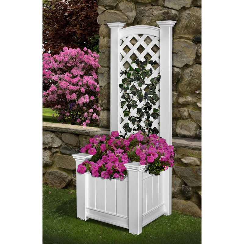 Kensington Square Box And Trellis - White - Vita