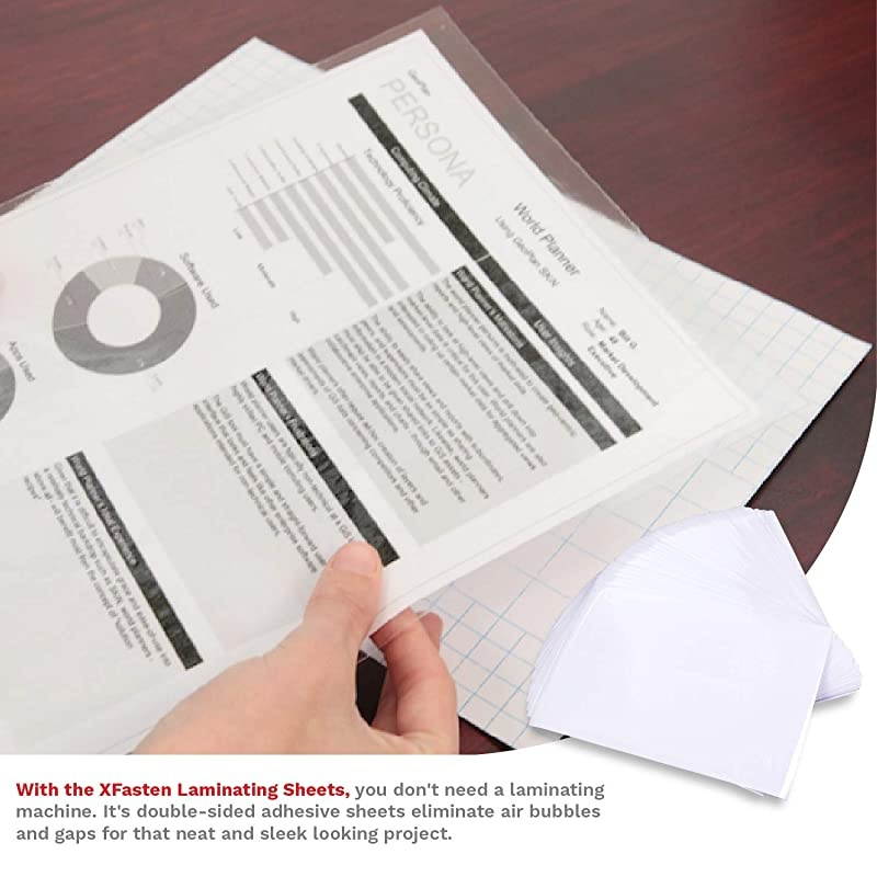 Self-Adhesive Laminating Sheets, 9 x 12 Inches (50-Pack), 4.76 Thickness