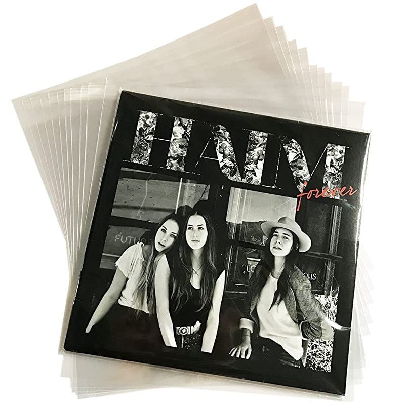 Vinyl Record LP Outer Sleeves No Haze Premium Protection 50 Pk by 3 Mil density 31000 inch thick 12 Album Protective Clear Covers with Resealable Flap for your Valuable Collection