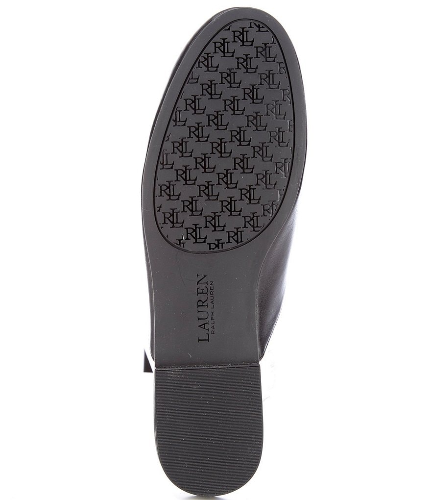 Lauren Ralph Lauren Alli Logo Detail Leather Mules
