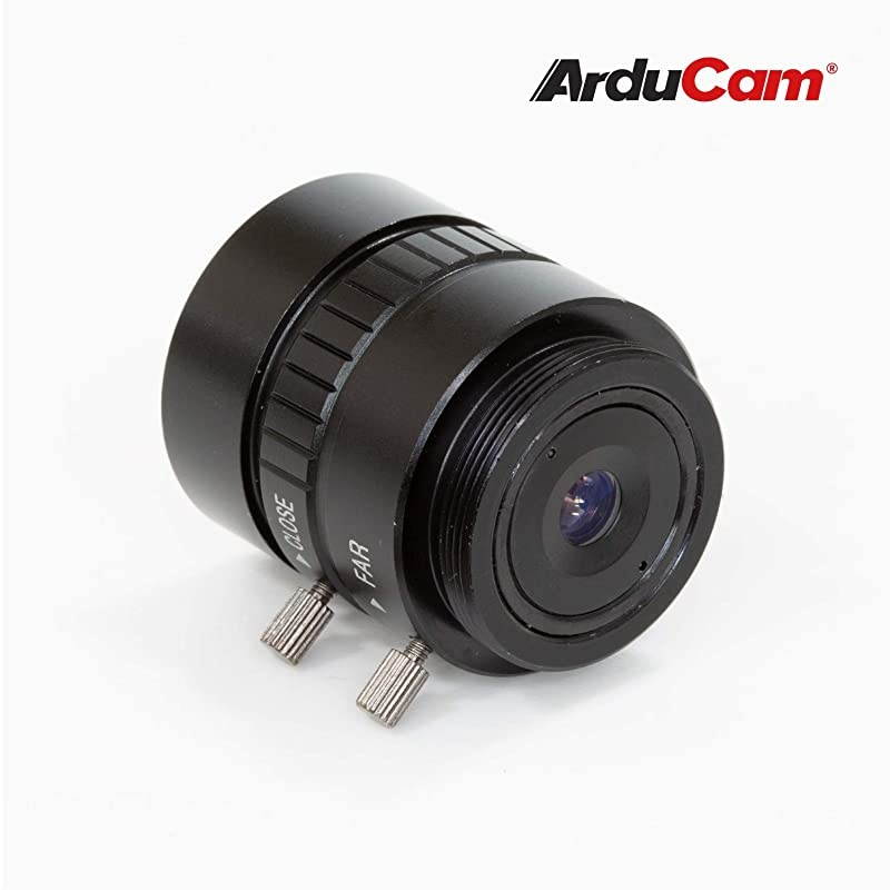 CSMount Lens for Raspberry Pi HQ Camera 12mm Focal Length with Manual Focus and Adjustable Aperture