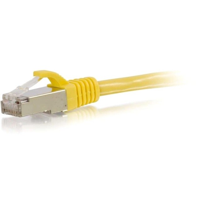 C2G 00861 Cat6 Cable - Snagless Shielded Ethernet Network Patch Cable, Yellow (3 Feet, 0.91 Meters)