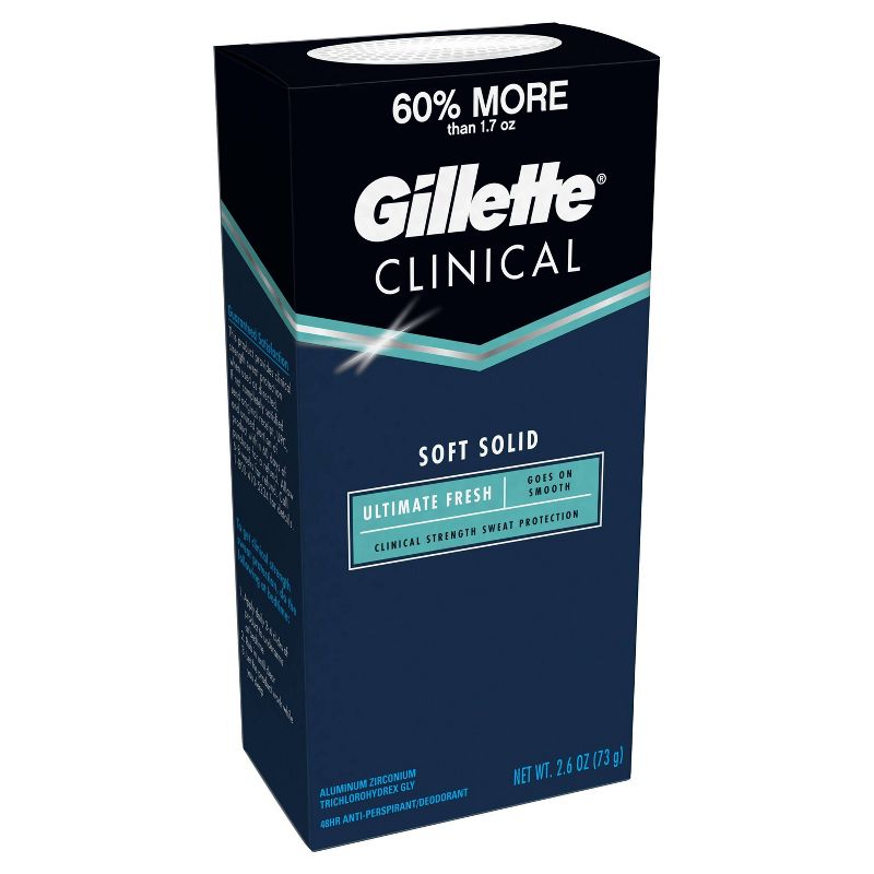 Gillette Clinical Soft Solid Ultimate Fresh Antiperspirant & Deodorant - 2.6oz