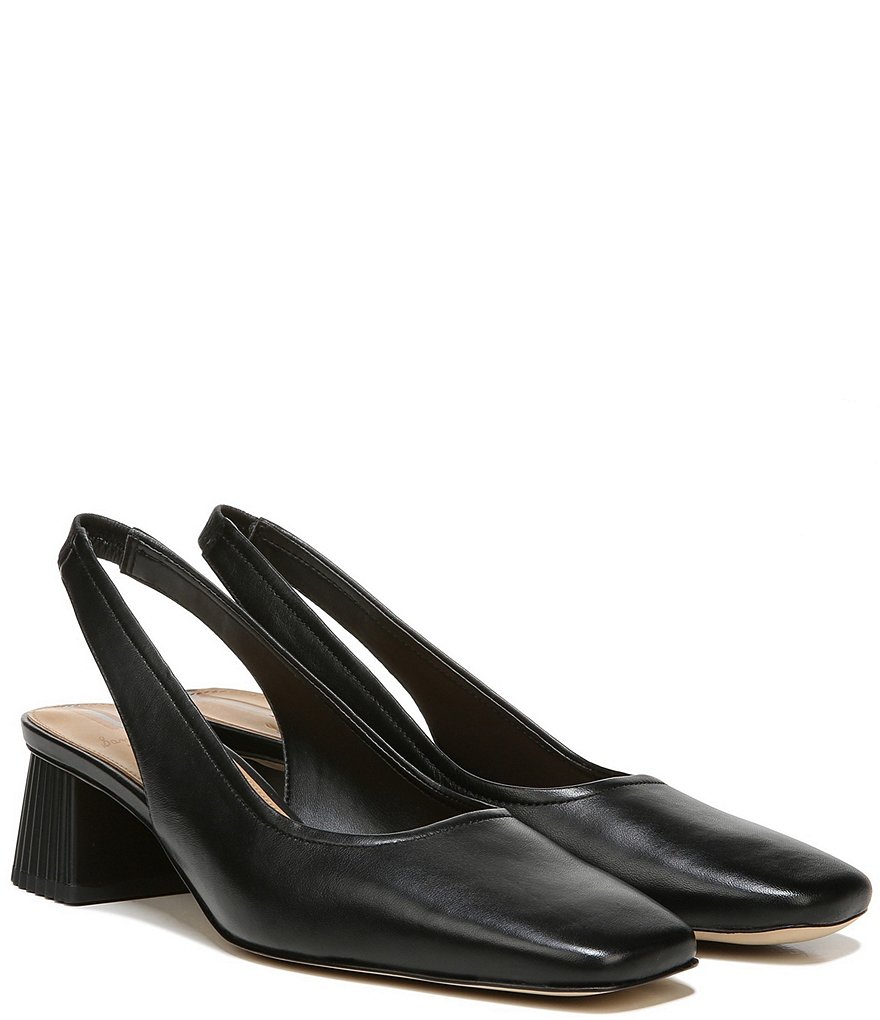 Sam Edelman Toren Leather Sculptural Heel Slingback Pumps