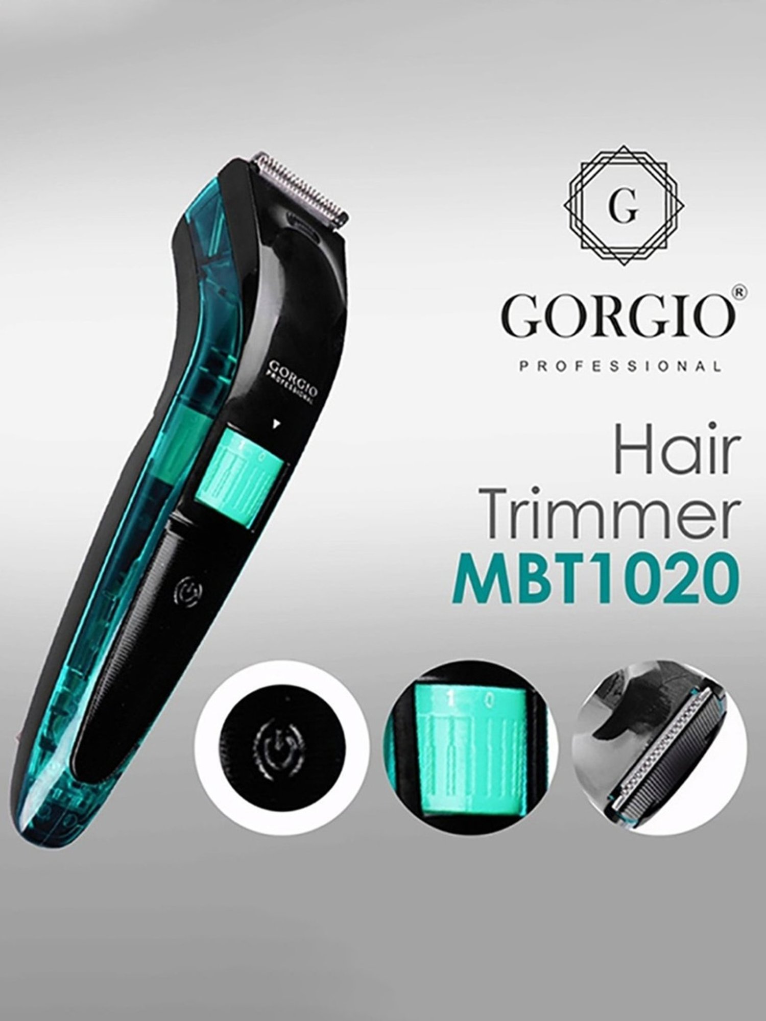 Gorgio Professional MBT1020 Hair Trimmer (Black)